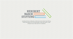 Desktop Screenshot of heribert-nasch-stiftung.de